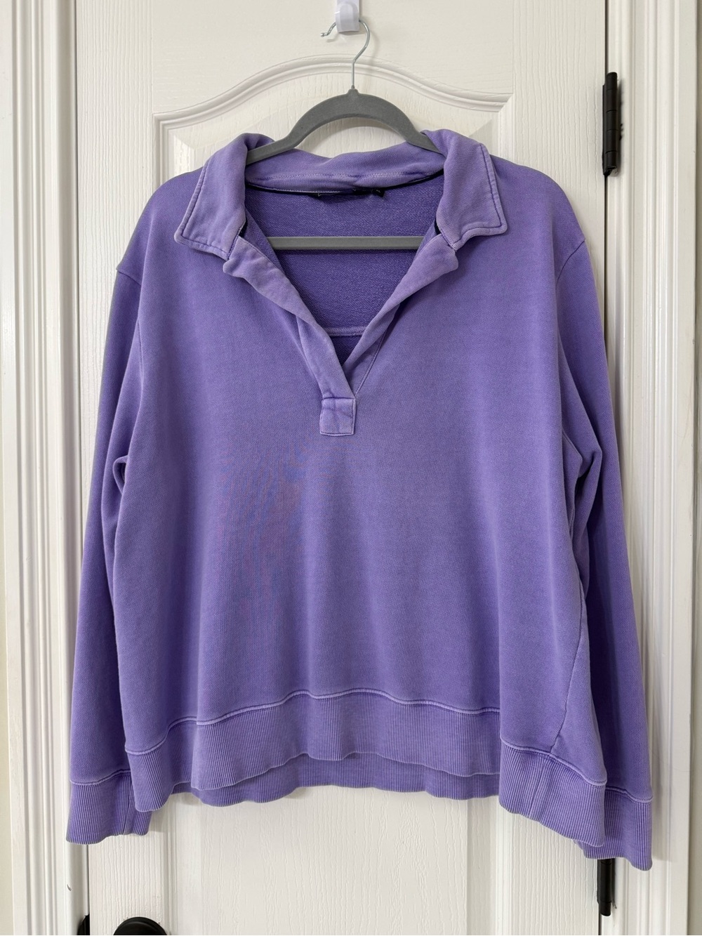 Lavender Pullover Collar Sweatshirt - Vineyard Vines - XL